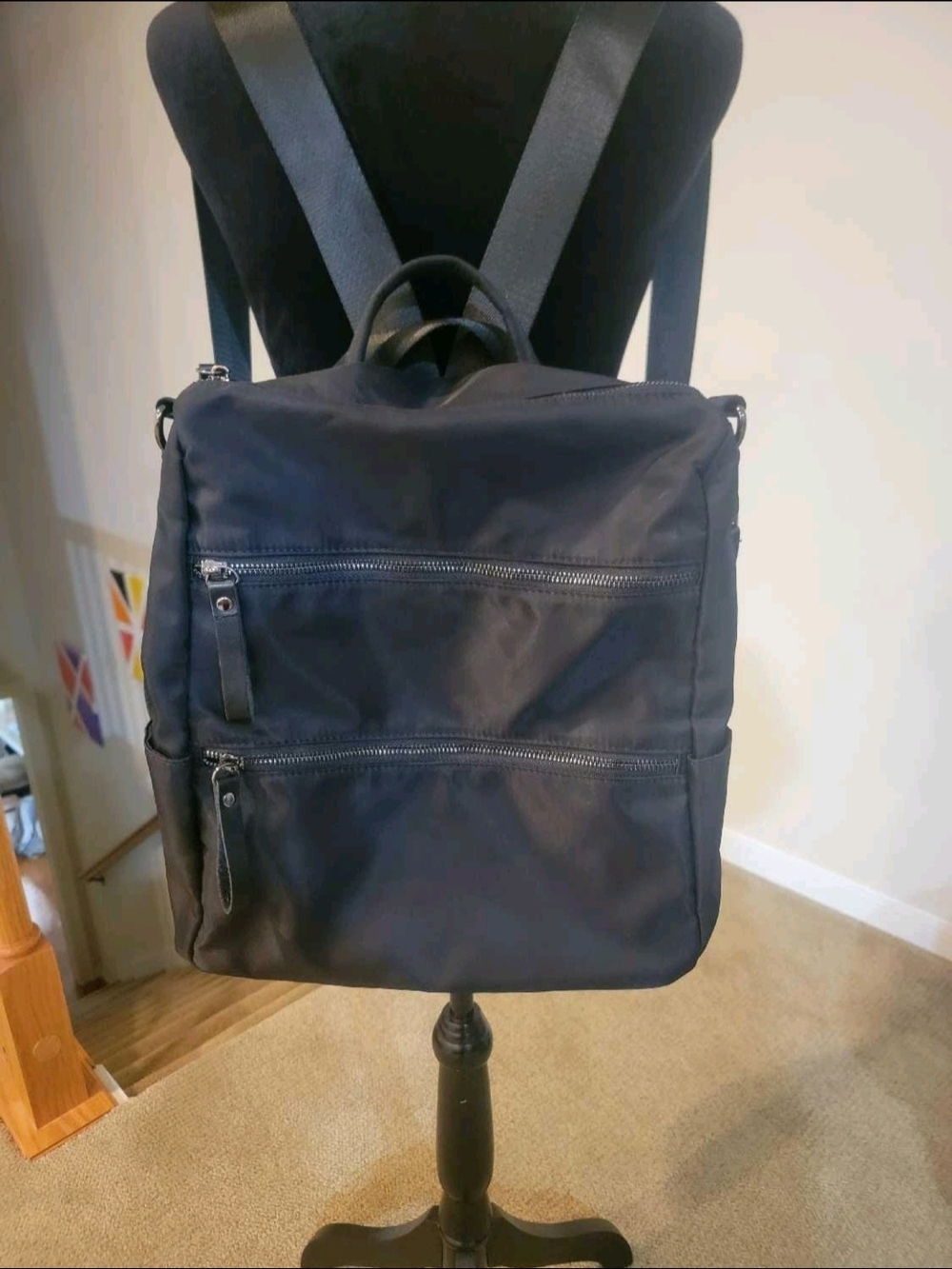 Nylon Backpack - Black